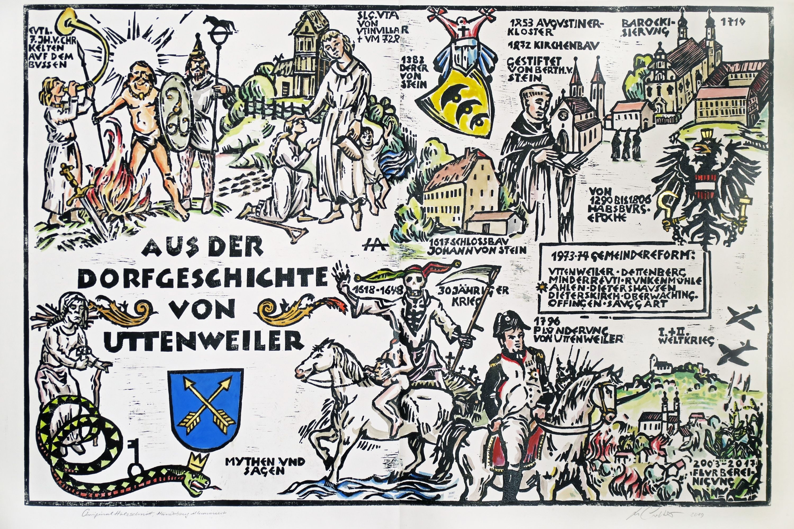 Holzschnitt Herbert Arbter