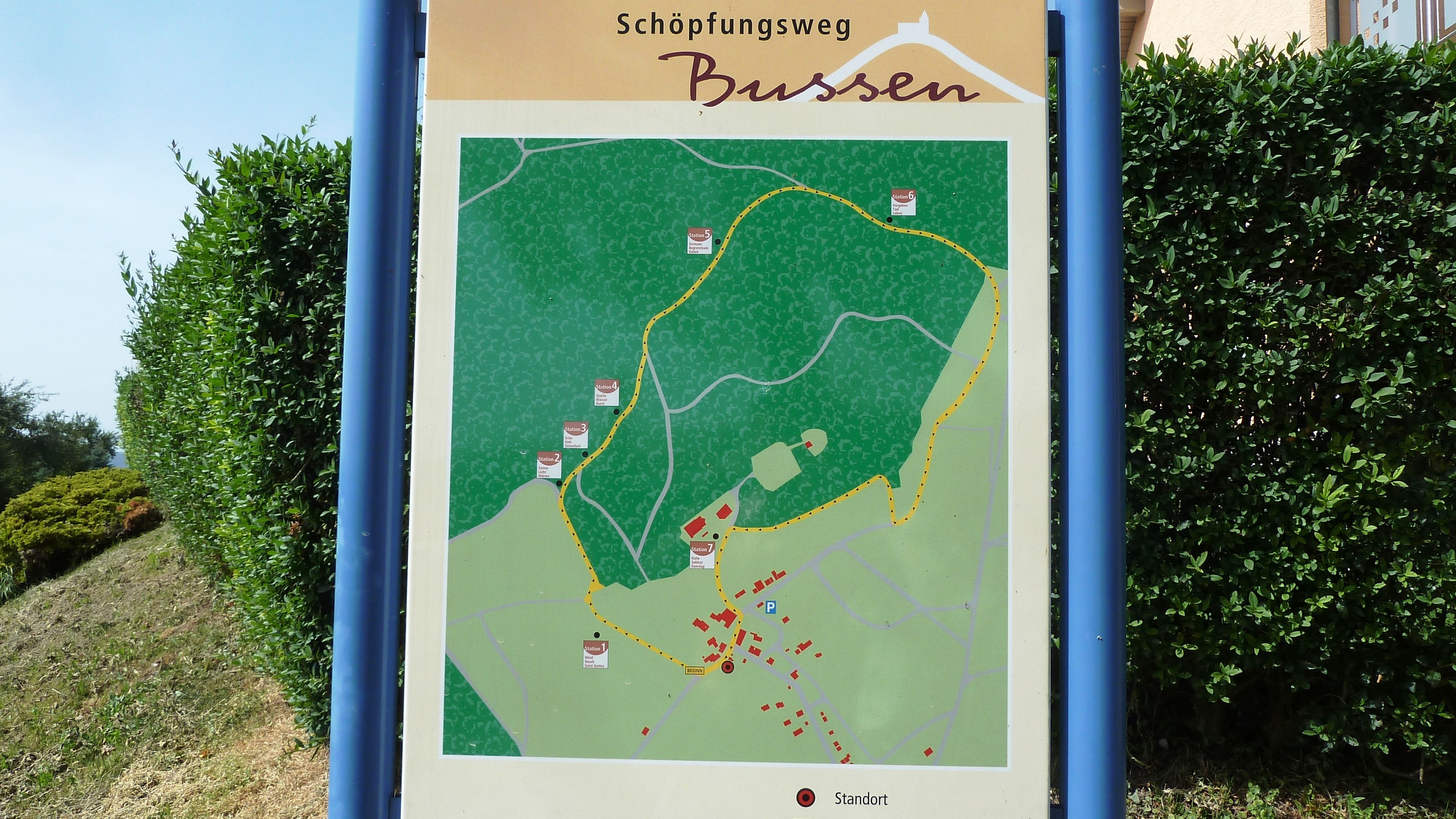 Hinweistafel am Schöpfungsweg