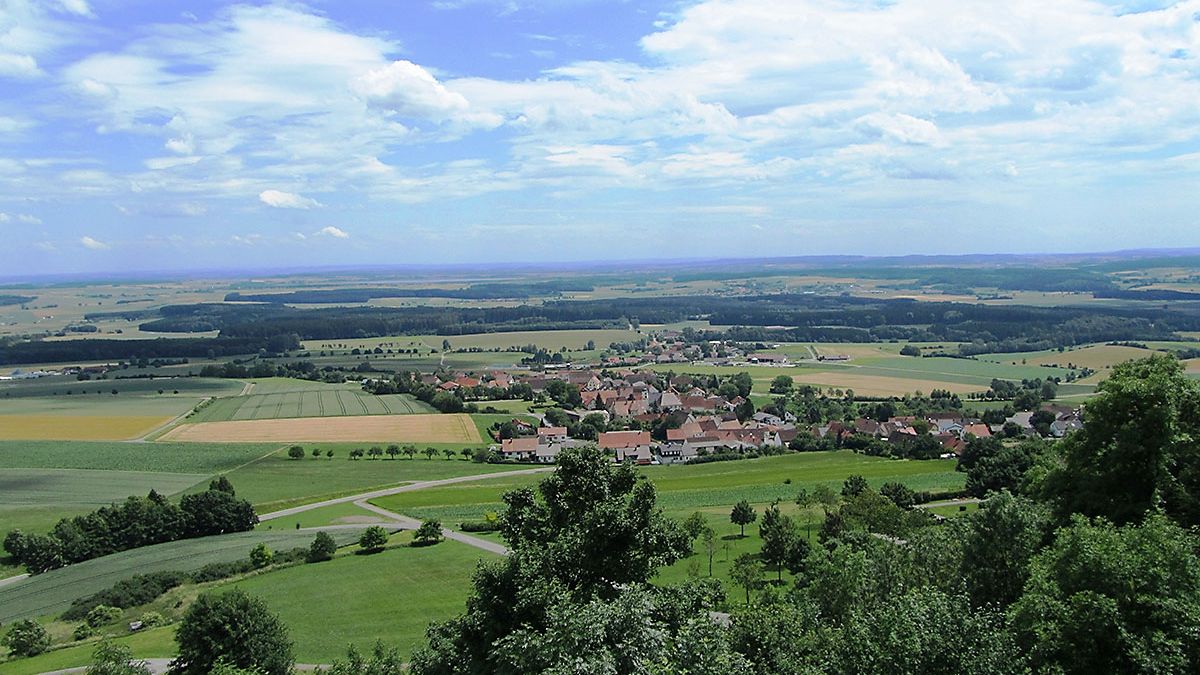 Blick vom Bussen auf das Umland